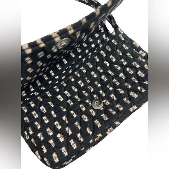 Vera Bradley shoulder bag black brown 10”X5” - Picture 2 of 5